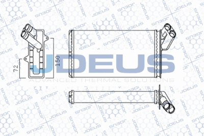 JDEUS M-2110530 Радиатор печки  для PEUGEOT 806 (Пежо 806)