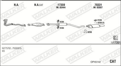SISTEM DE ESAPAMENT WALKER OP45142