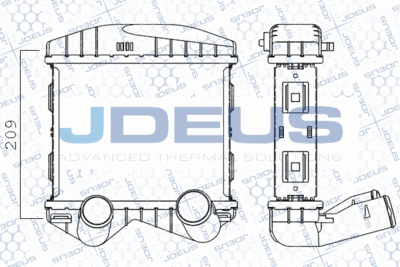 JDEUS 817M40A Интеркулер  для SMART CABRIO (Смарт Кабрио)