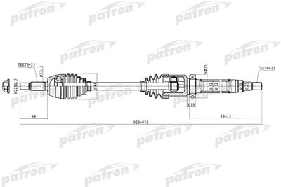 PATRON PDS0222 Сальник полуоси  для FORD FUSION (Форд Фусион)