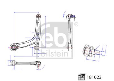 Рычаг независимой подвески колеса, подвеска колеса FEBI BILSTEIN 181023 для ABARTH 500C