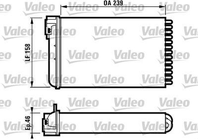VALEO 812110 Радіатор пічки для OPEL (Опель)