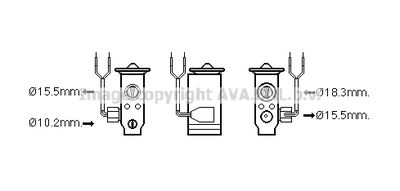 AVA-QUALITY-COOLING TO1649 Розширювальний клапан кондиціонера для LEXUS (Лексус)