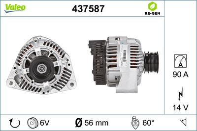 Генератор VALEO 437587 для MERCEDES-BENZ СЕДАН