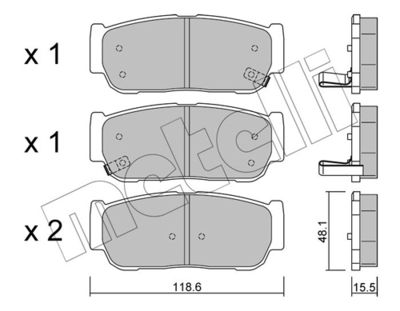 Brake Pad Set, disc brake 22-0727-0