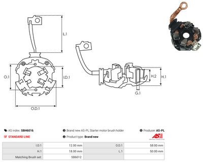 Vorschau Halter, Kohlebürsten Ansicht 2