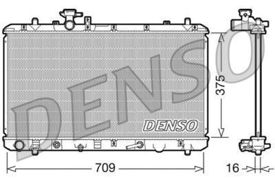 Радиатор, охлаждение двигателя DENSO DRM47024 для SUZUKI SX4