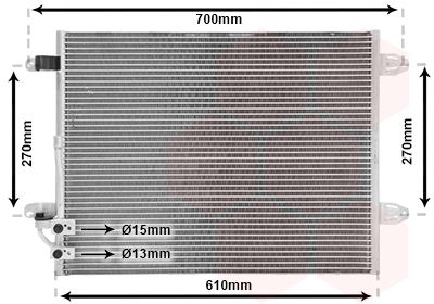 VAN WEZEL Condensor, airconditioning (58005323)
