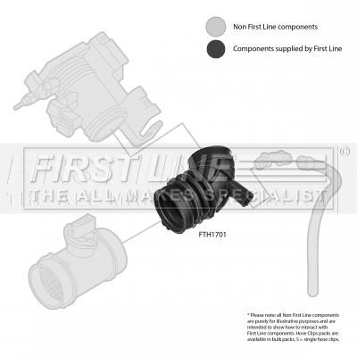 Intake Hose, air filter FIRST LINE FTH1701