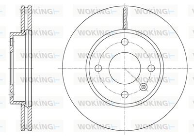 Тормозной диск WOKING D61624.10 для OPEL KARL