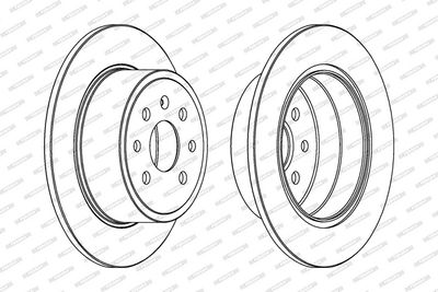 BREMSSCHEIBE FERODO DDF814C 1