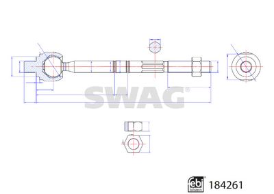 Połączenie osiowe, drążek kierowniczy poprzeczny SWAG 33 10 9337
