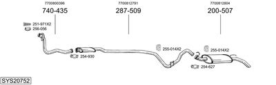 Układ wydechowy BOSAL SYS20752