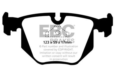 Комплект тормозных колодок, дисковый тормоз EBC Brakes DP871 для BMW 8