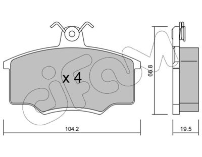 Комплект тормозных колодок, дисковый тормоз CIFAM 822-024-0 для VOLVO 340-360