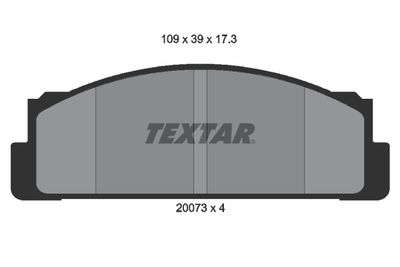 Комплект тормозных колодок, дисковый тормоз TEXTAR 2007304 для FIAT 125