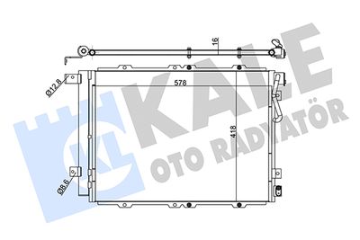 Конденсатор, кондиционер KALE OTO RADYATÖR 342540 для KIA SORENTO