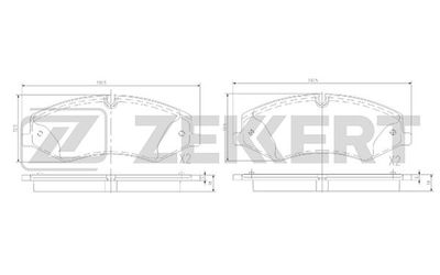 ZEKKERT BS-1386 Тормозные колодки и сигнализаторы  для LAND ROVER RANGE ROVER III (L322) 3.6 D 4x4