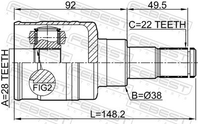 Joint Kit, drive shaft 0711-RS413ATLH