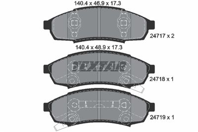 Комплект тормозных колодок, дисковый тормоз TEXTAR 2471701 для CHEVROLET LUMINA