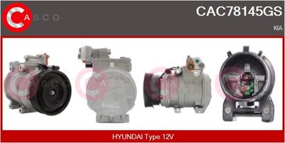 CASCO CAC78145GS Компрессор кондиционера  для KIA CARENS III вэн (UN) 2.0 CVVT