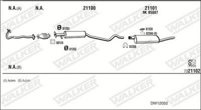 Изпускателна система WALKER DW12052