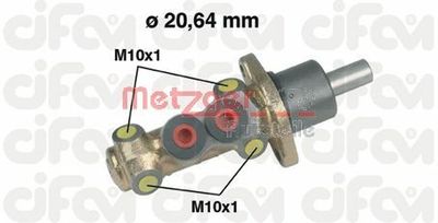 METZGER 202-142 Головний гальмівний циліндр 
