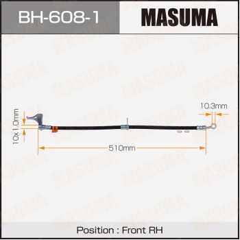 Тормозной шланг MASUMA BH-608-1 для HONDA JAZZ