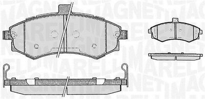 Комплект тормозных колодок, дисковый тормоз MAGNETI MARELLI 363916060469 для HYUNDAI MATRIX