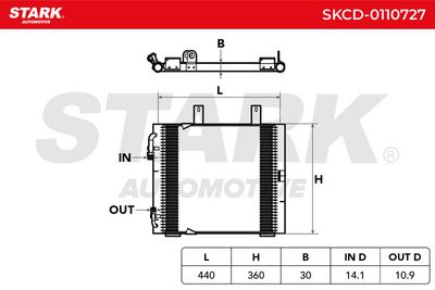 кондензатор, климатизация STARK SKCD-0110727