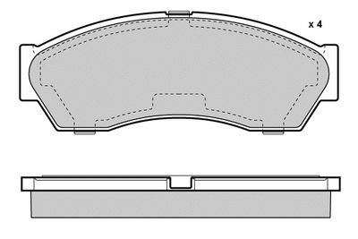 Комплект тормозных колодок, дисковый тормоз E.T.F. 12-1434 для TATA INDIGO