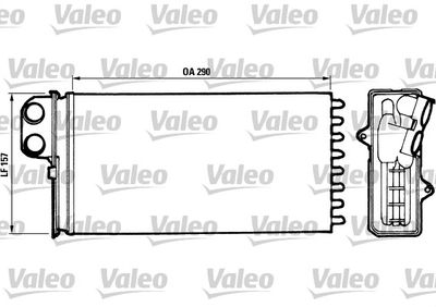 VALEO 812037 Радіатор пічки для PEUGEOT (Пежо)
