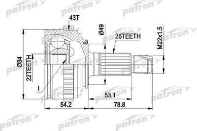 PATRON PCV1303 ШРУС  для ROVER 200 (Ровер 200)