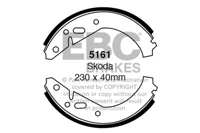 Комплект тормозных колодок EBC Brakes 5161 для SKODA 1000MB