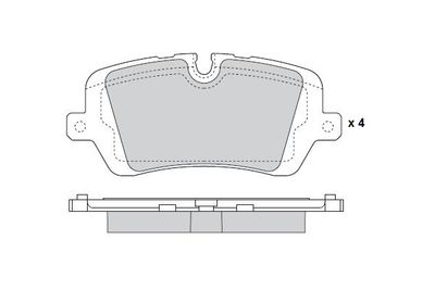 E.T.F. 12-1533 Тормозные колодки и сигнализаторы  для LAND ROVER RANGE ROVER IV (L405) 5.0 SCV8 4x4