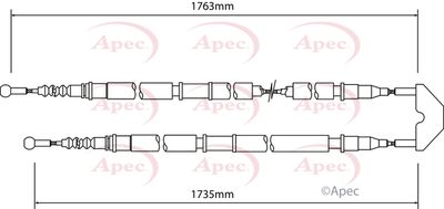 APEC Cable Pull, parking brake CAB1457