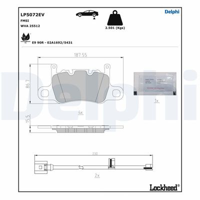 SET PLACUTE FRANA FRANA DISC DELPHI LP5072EV