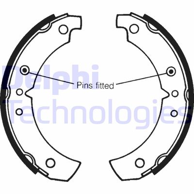 Комплект тормозных колодок DELPHI LS1052 для MORRIS MARINA