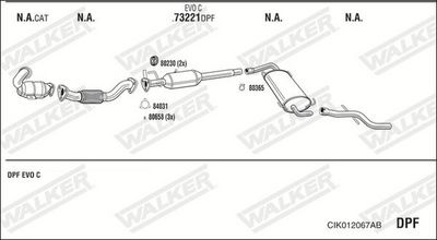 SISTEM DE ESAPAMENT WALKER CIK012067AB
