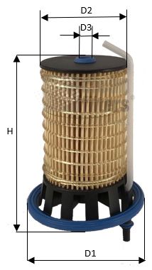Топливный фильтр CLEAN FILTERS MG3612/A для PEUGEOT BIPPER