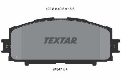 TEXTAR 2434701 Гальмівні колодки для GREAT WALL (Грейтвол)