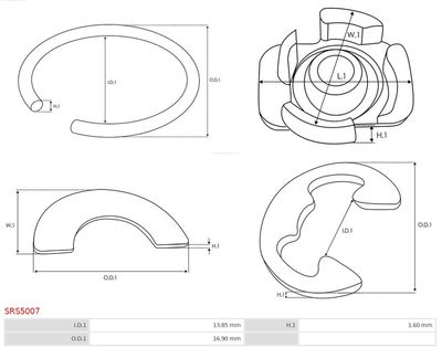 Repair Kit, starter SRS5007