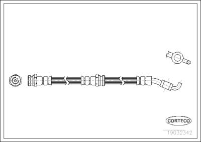 Тормозной шланг CORTECO 19032342 для MAZDA DEMIO
