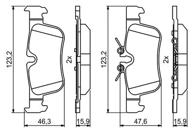 SET PLACUTE FRANA FRANA DISC BOSCH 0986494812 6