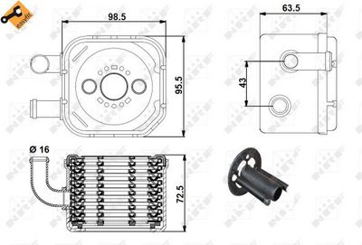 Oil Cooler, engine oil 31170