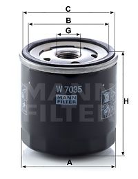 Масляный фильтр MANN-FILTER W 7035 для CHRYSLER SARATOGA