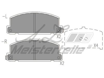 комплект спирачно феродо, дискови спирачки A.Z. Meisterteile AZMT-44-022-1921