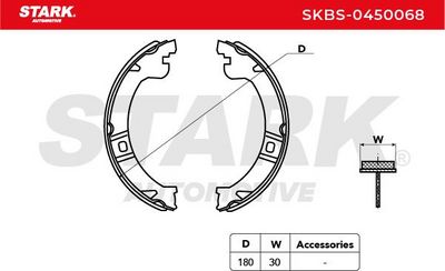 комплект спирачна челюст STARK SKBS-0450068