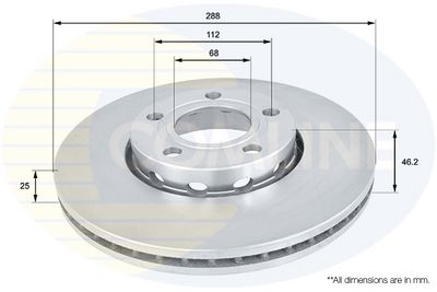 Brzdový kotouč COMLINE ADC1417V