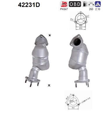 Катализатор AS 42231D для AUDI ALLROAD